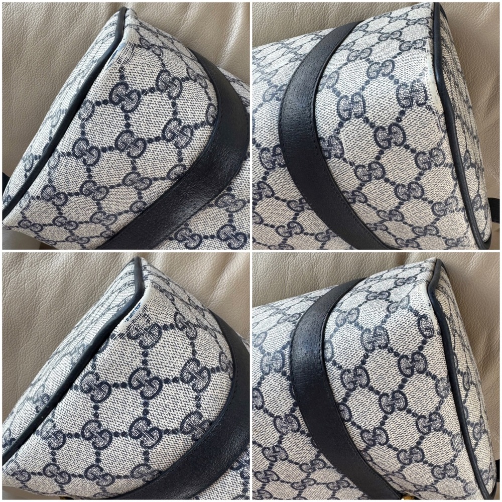 Authentic Vintage Gucci Boston Monogram Ophidia Red/Blue - Picture 6 of 14